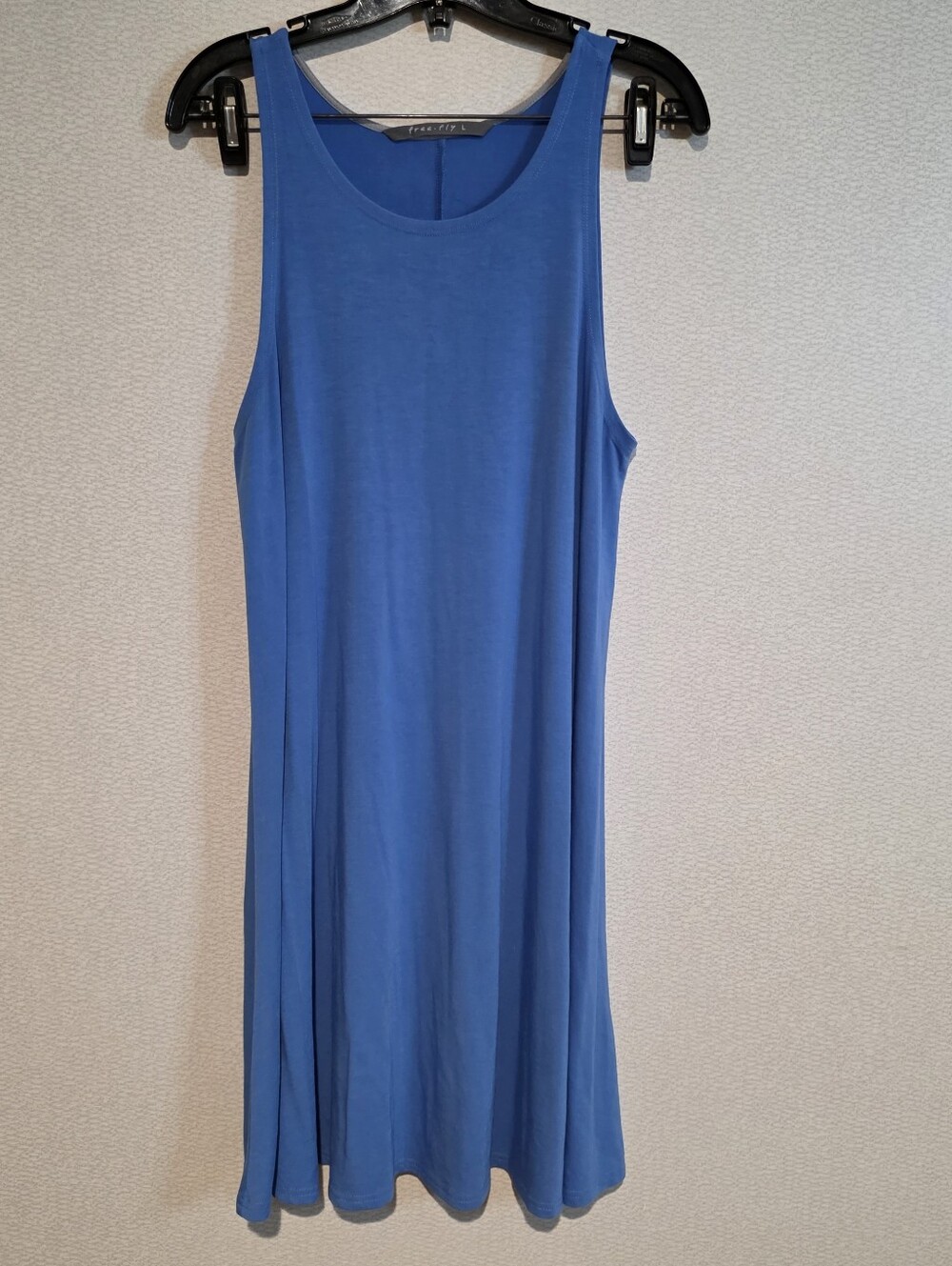 Free Fly Womens Bamboo Swing Dress Large Blue Outdoors Comfy Flowy